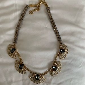 Ann Taylor multistone scalloped statement necklace